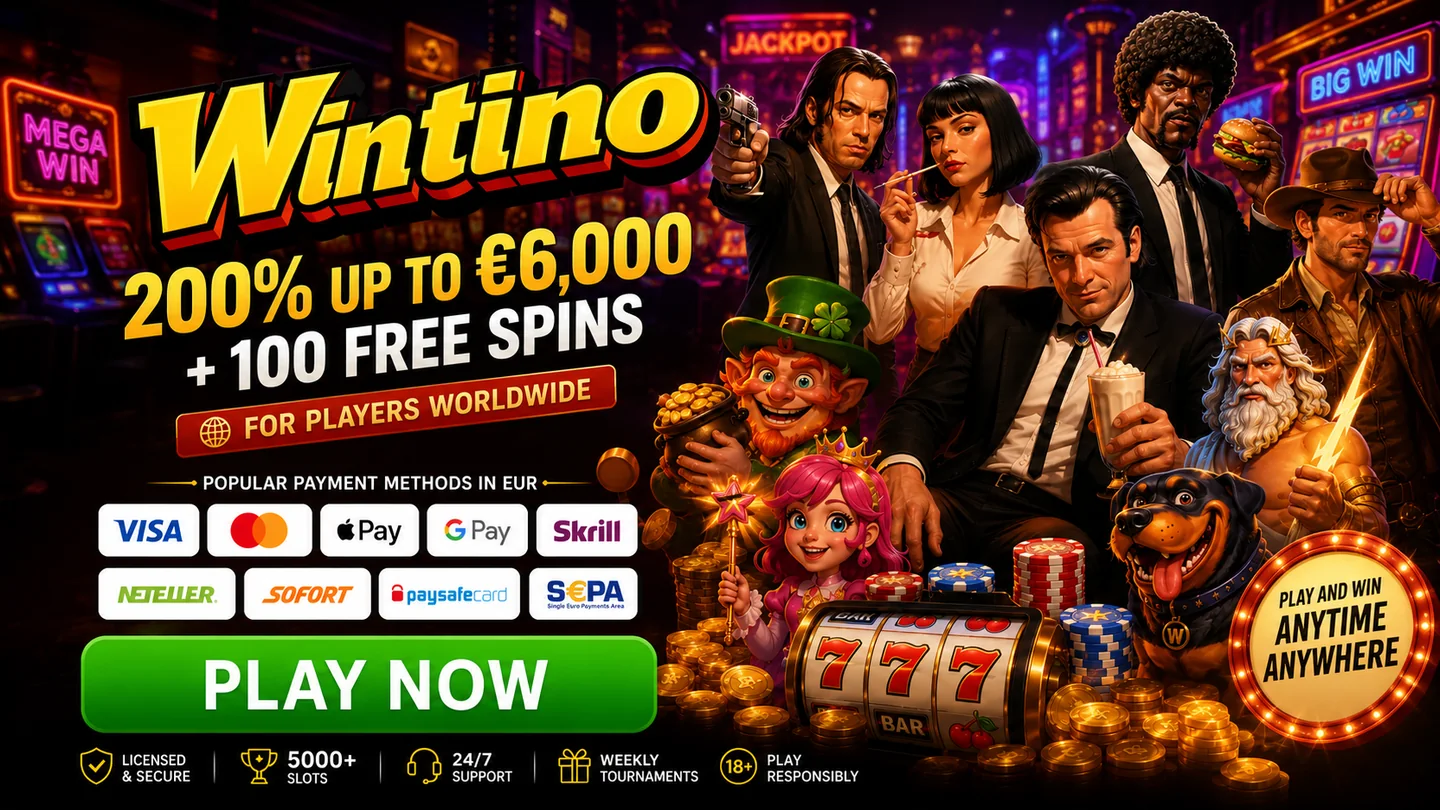 Wintino welcome bonus: 200% up to €6,000 plus free spins for players worldwide